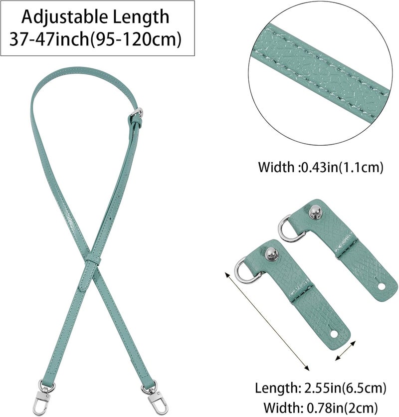 KOMHPS Purse Straps Replacement, Leather Handbag Crossbody Shoulder Strap Kit Adjustable for Mini Longcamp Tote Bag Women - Image 2